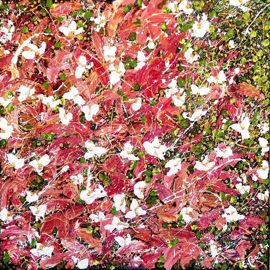 Silvestre 36 Mixed media Canvas Floral Painting