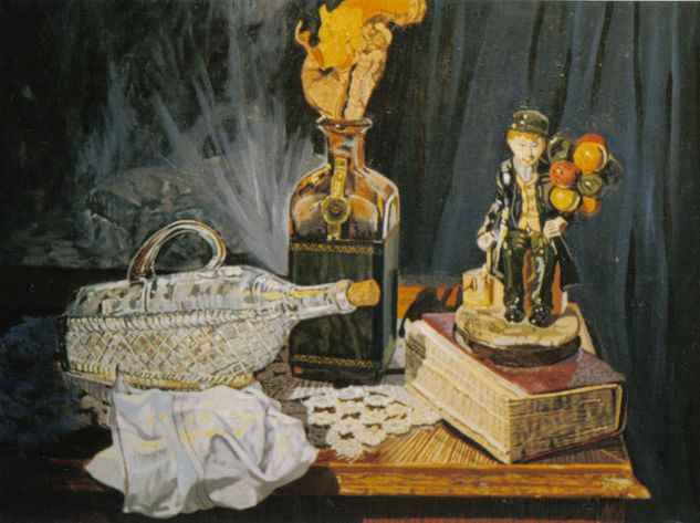 botellon oleoso Oil Canvas Still Life Paintings