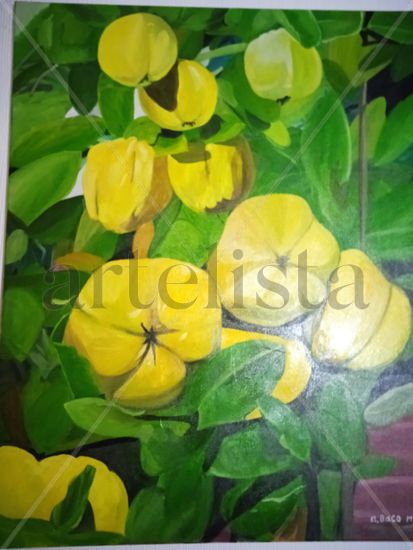 arbol de membrillo Oil Canvas Floral Painting