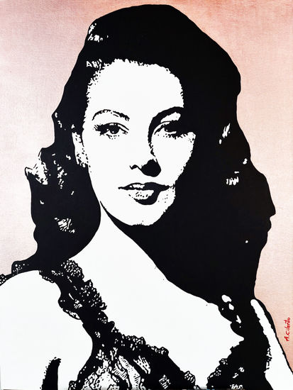 Ava Gardner Acrílico Tela Retrato