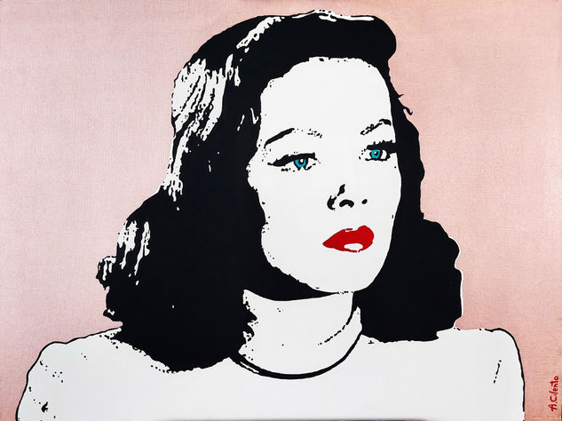 Gene Tierney en el film "que el cielo la juzgue" Acrílico Tela Retrato