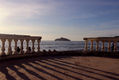 Broken columns on the beach