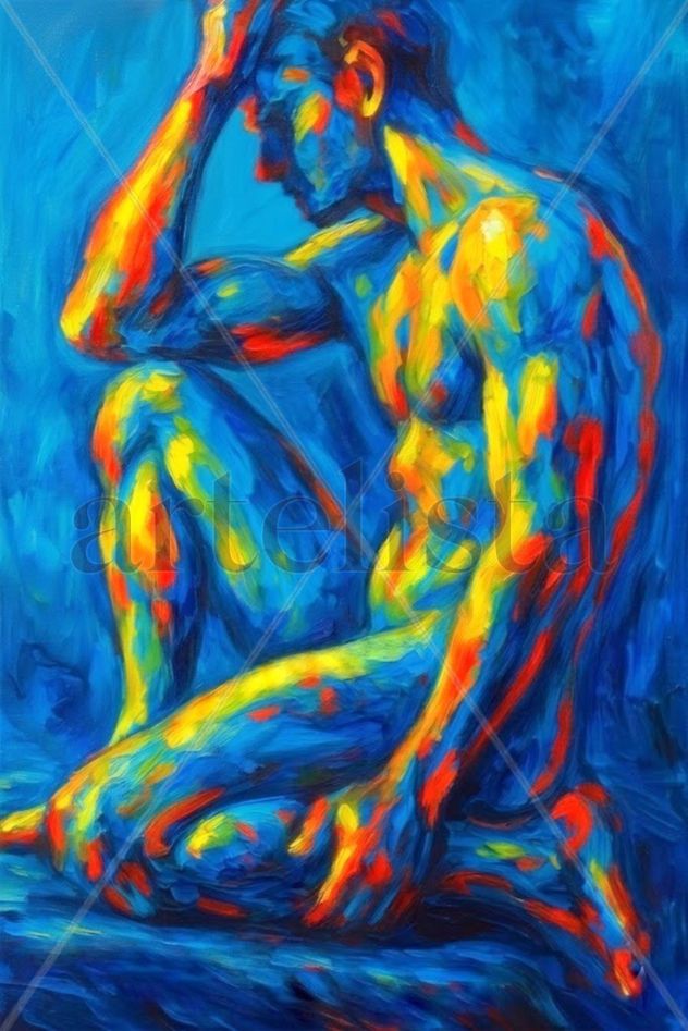 "3 AM Blue" - A Contemporary Male Figure Study