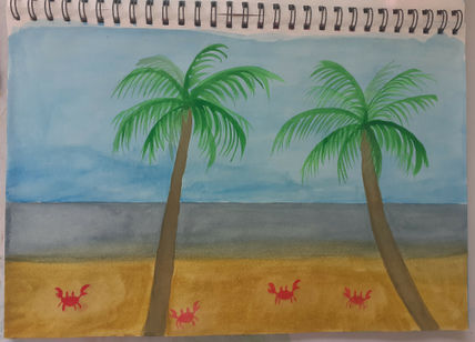 Palmeras y cangrejos