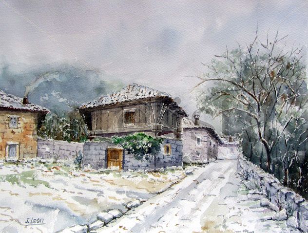 Paisaje nevado (Asturias)