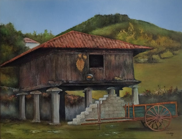 Hórreo asturiano Oil Canvas Landscaping