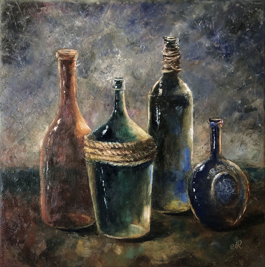 Botellas Bodegones Oil Canvas Still Life Paintings