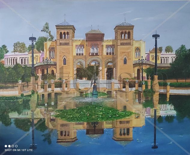 La belleza Mudéjar mirándose en su espejo Oil Canvas Landscaping