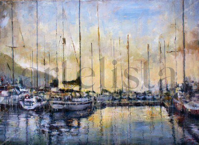 Andratx sunset Óleo Lienzo Marina