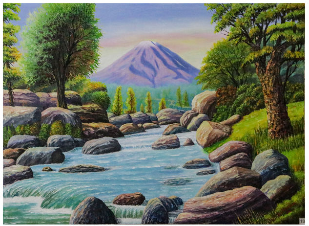 Volcán Misti y el Rio Chili Técnica Mixta