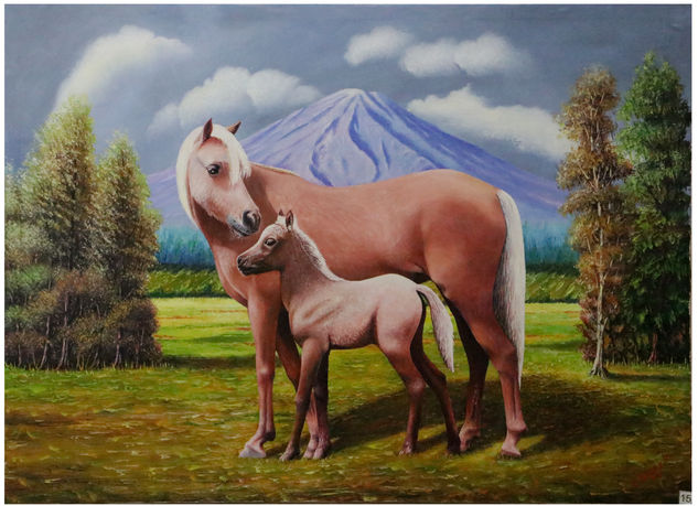 Cuidado a su yegüita Técnica Mixta