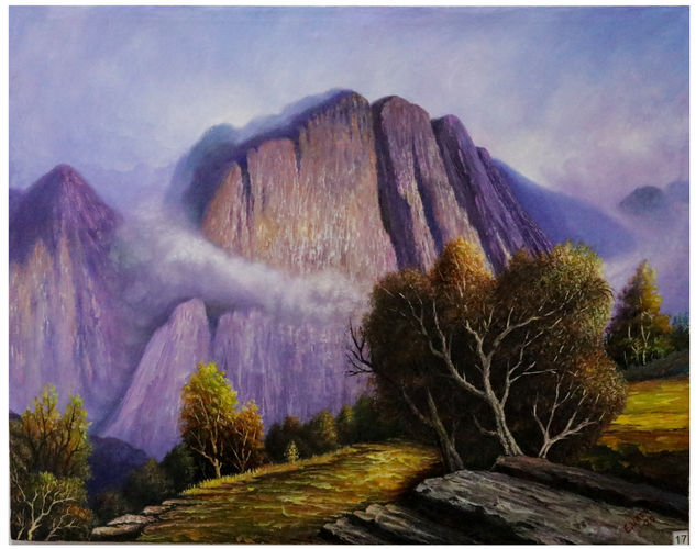 Los Andes en el Perú Oil Canvas Landscaping