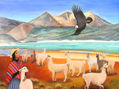 El cóndor y la pastora aymara..