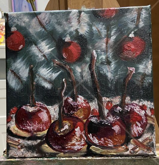 Apple Christmas Oil Canvas Still Life Paintings