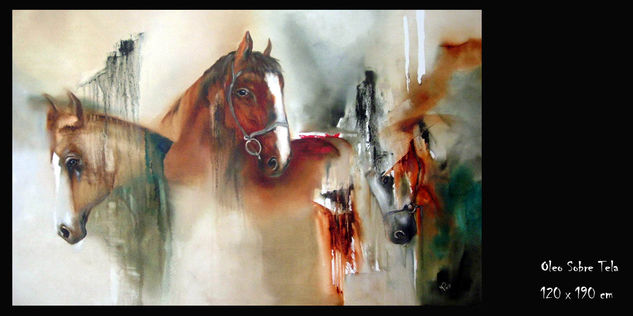 caballos Oil Canvas Others