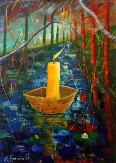 La vela de la vida Acrylic Canvas Landscaping