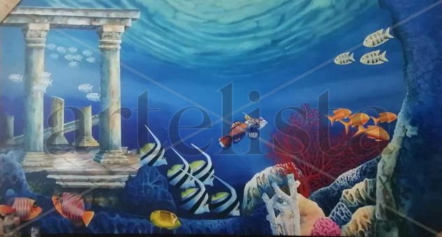 Arrecife Universal Acrylic Canvas Marine Painting