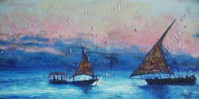 Barcos de vela Oil Canvas Marine Painting