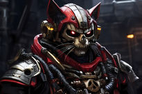 Skull cat soldier