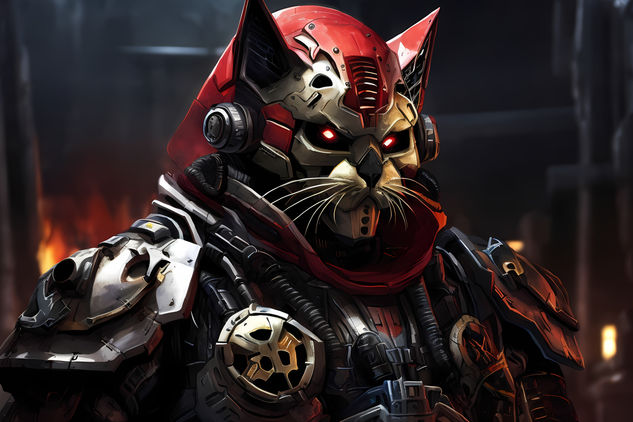 Skull cat soldier 2 