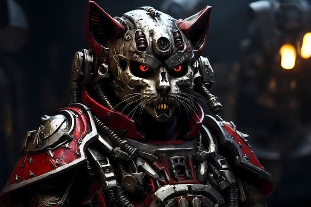 skull cat soldier 6