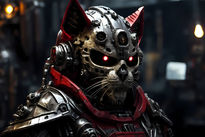 Skull cat soldier 8