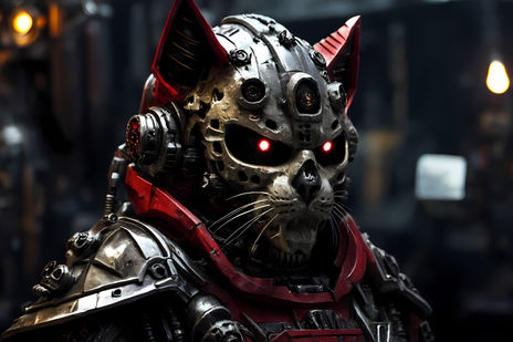 Skull cat soldier 8