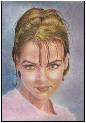 Magdalena Pastel Card Portrait