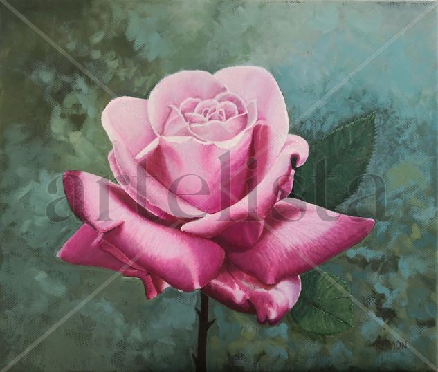 Rosa Oil Canvas Floral Painting