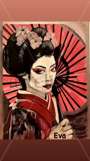 Kasa no Ukiyo Acrylic Canvas Portrait