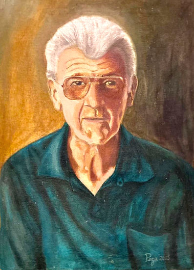 Mi Padre Oil Canvas Portrait