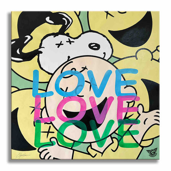 Snoopy i love u lots! Acrylic Canvas Others