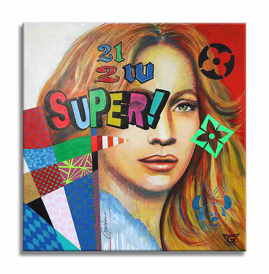 Super Jlo Acrylic Canvas Portrait