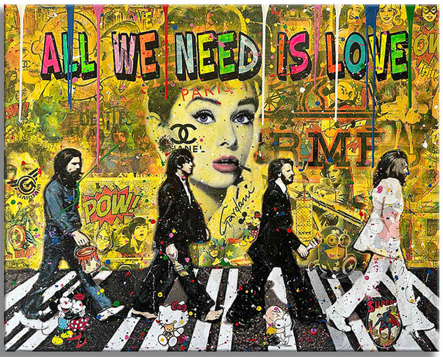 Each morning Beatles Mixed media Canvas Others