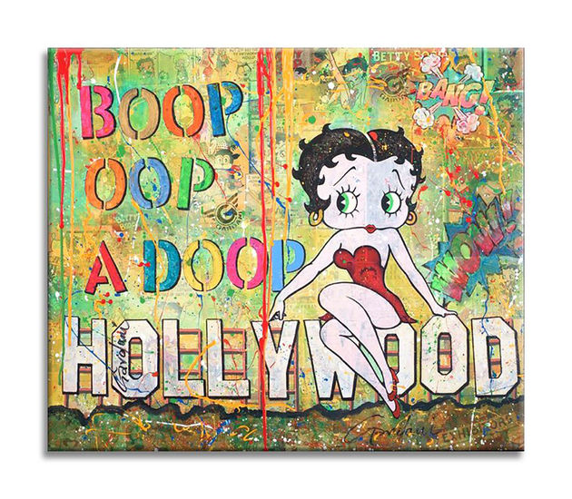 Betty Boop Hollywood Media Mixta Lienzo Otros