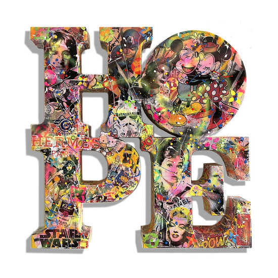 Hope Stop Wars - 3D Wall Sculpture Mixta Mixta