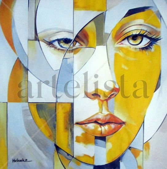 "Golden Illumination" Acrylic Canvas Portrait