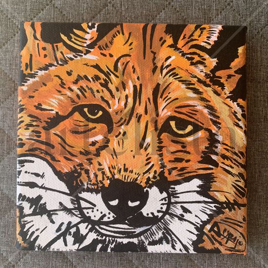 El zorro Acrylic Canvas Animals