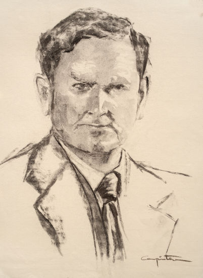 EVELYN WAUGH Charcoal