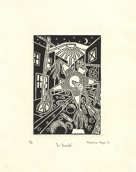 LA POSADA Linocut