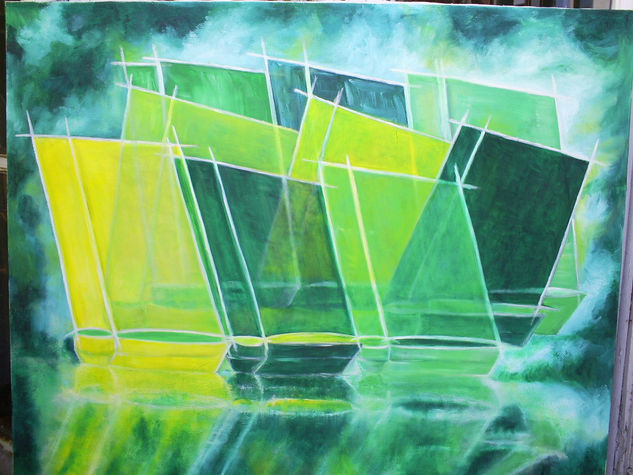 "VELAS VERDES" Oil Canvas Landscaping