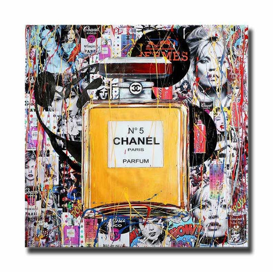 Chanel Paris Perfum Media Mixta Lienzo Otros