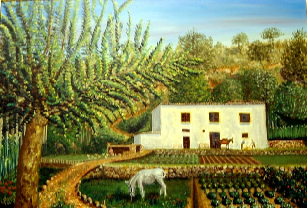 Molino de Juan Lucas Óleo Lienzo Paisaje