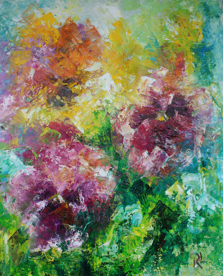 Floral 18 Oil Canvas Floral Painting