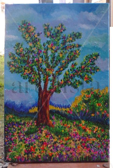 Árbol de la felicidad Acrylic Textile Landscaping