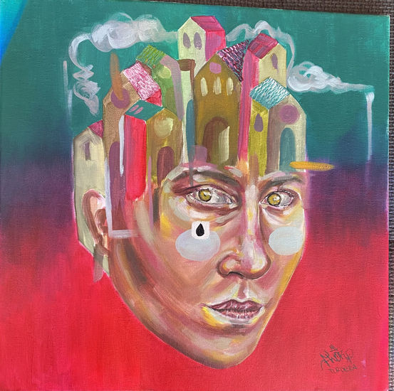 Crisis habitacional Oil Canvas Portrait