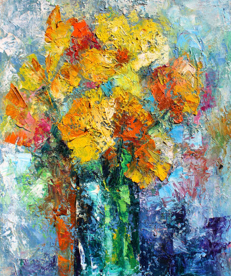 Floral 22 Oil Canvas Floral Painting