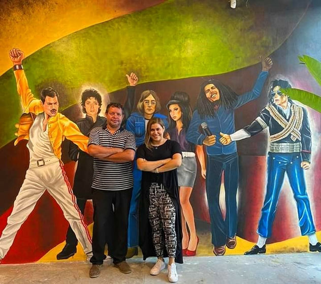 ICONOS DE LA MUSICA MUNDIAL, MURALISMO HONDUREÑO
