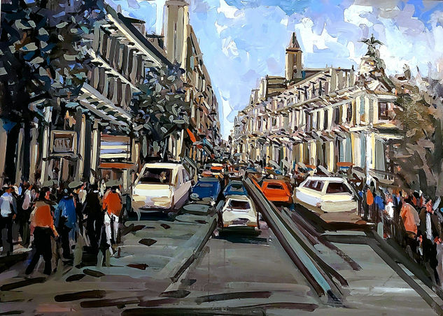 MADRID AVENIDA. Oil Canvas Landscaping