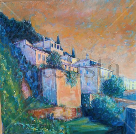 Sacromonte Óleo Tabla Paisaje